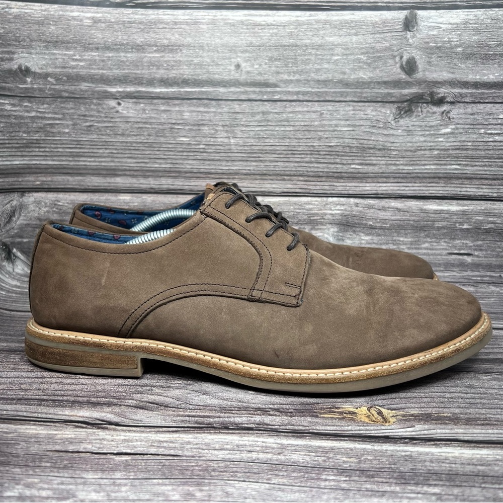 BEN SHERMAN Men's Size 12 Brown Oxford Leather Shoes
